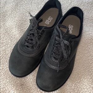 SAS Black/Charcoal Walk Easy Lace-Up Shoes